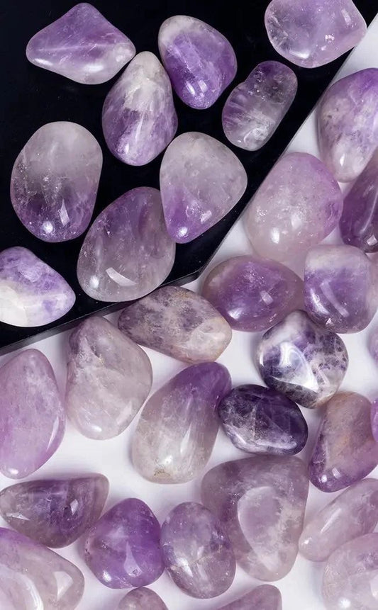 10 Amethyst Tumble Stones - Crystal Meridians